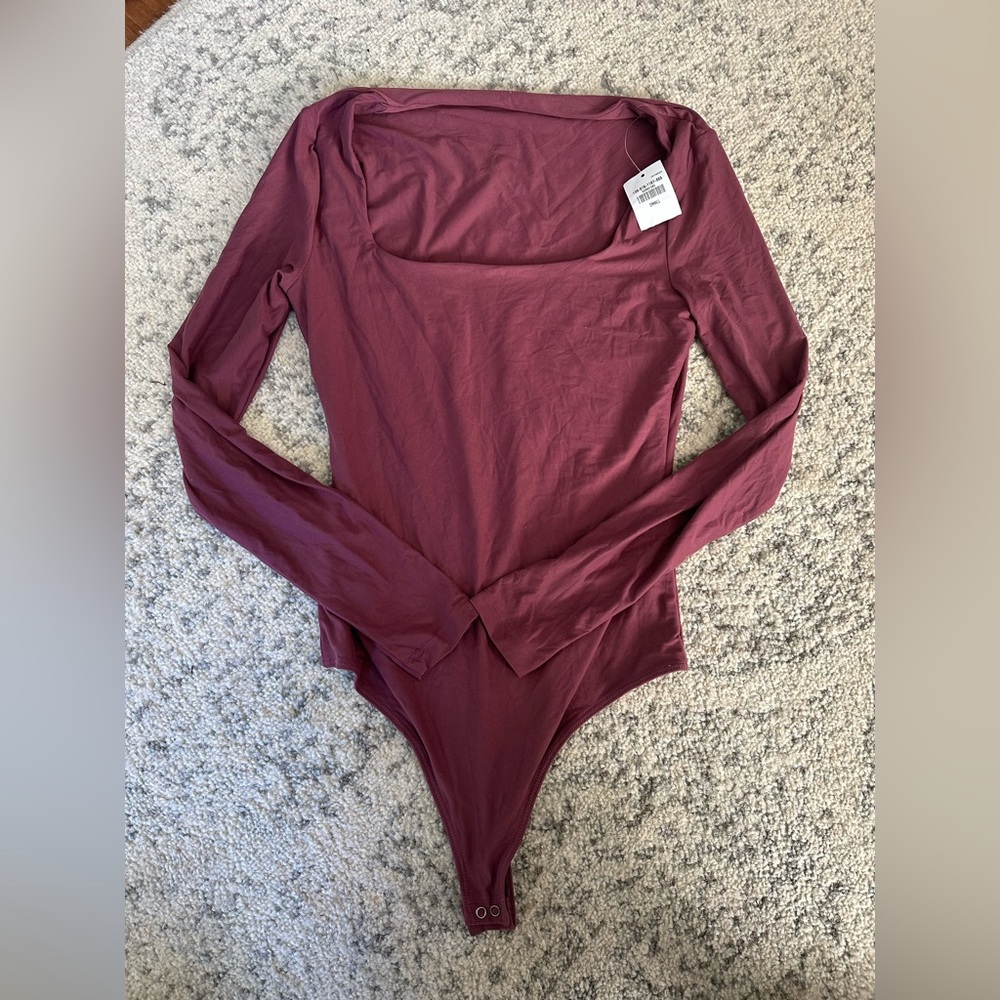 Mauve Abercrombie long sleeve body suit